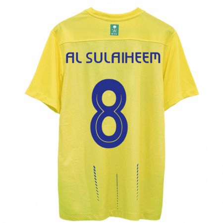 Kandiny Bambino Maglia Abdulmajeed Al-Sulaiheem #8 Giallo Kit Gara Home 2023/24 Maglietta