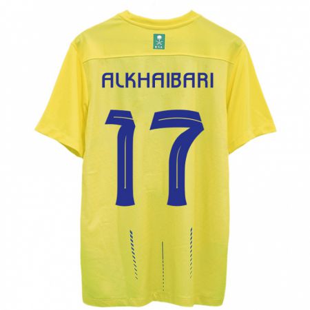 Kandiny Kinderen Abdullah Al-Khaibari #17 Geel Thuisshirt Thuistenue 2023/24 T-Shirt België