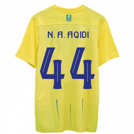 Kandiny Niño Camiseta Nawaf Al-Aqidi #44 Amarillo 1ª Equipación 2023/24 La Camisa