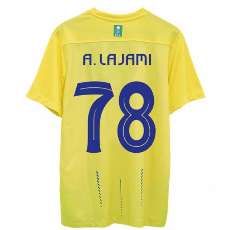 Kandiny Niño Camiseta Ali Lajami #78 Amarillo 1ª Equipación 2023/24 La Camisa