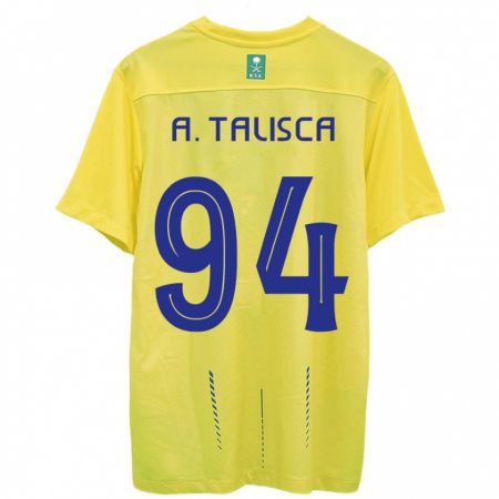 Kandiny Bambino Maglia Talisca #94 Giallo Kit Gara Home 2023/24 Maglietta