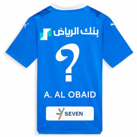 Kandiny Kinderen Abdulrahman Al-Obaid #0 Blauw Thuisshirt Thuistenue 2023/24 T-Shirt België