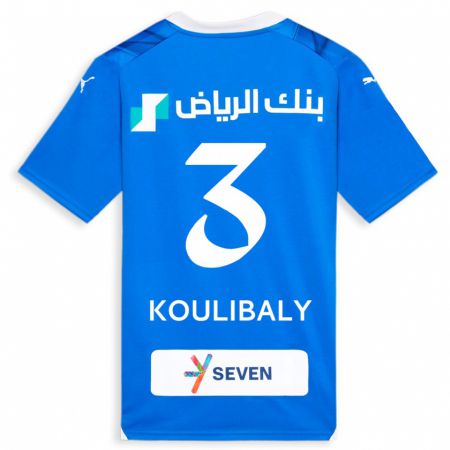 Kandiny Kinderen Kalidou Koulibaly #3 Blauw Thuisshirt Thuistenue 2023/24 T-Shirt België