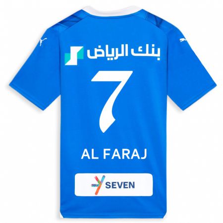 Kandiny Kinder Salman Al-Faraj #7 Blau Heimtrikot Trikot 2023/24 T-Shirt Österreich