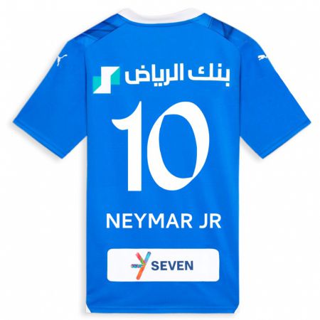 Kandiny Kinderen Neymar #10 Blauw Thuisshirt Thuistenue 2023/24 T-Shirt België