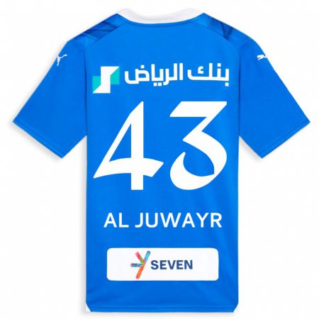 Kandiny Kinderen Musab Al-Juwayr #43 Blauw Thuisshirt Thuistenue 2023/24 T-Shirt België