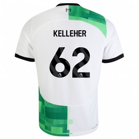 Kandiny Bambino Maglia Caoimhín Kelleher #62 Bianco Verde Kit Gara Away 2023/24 Maglietta