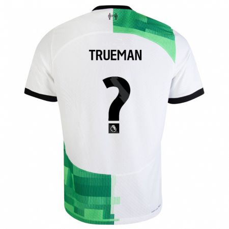 Kandiny Bambino Maglia Reece Trueman #0 Bianco Verde Kit Gara Away 2023/24 Maglietta