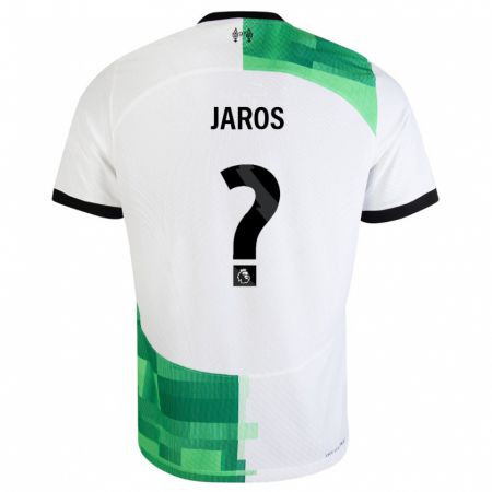 Kandiny Bambino Maglia Vitezslav Jaros #0 Bianco Verde Kit Gara Away 2023/24 Maglietta