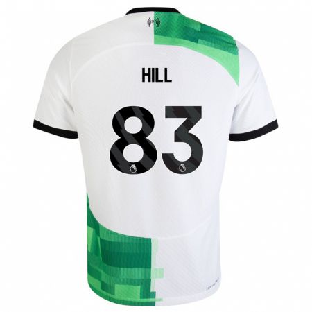 Kandiny Bambino Maglia Tom Hill #83 Bianco Verde Kit Gara Away 2023/24 Maglietta