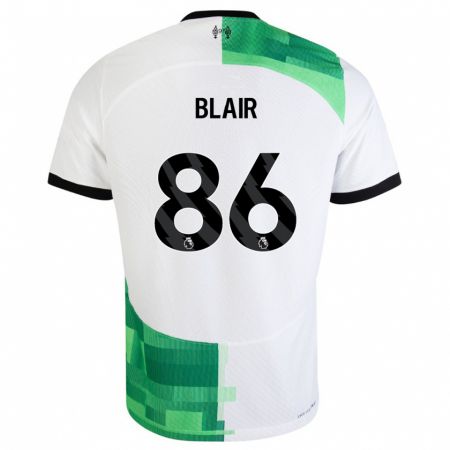 Kandiny Bambino Maglia Harvey Blair #86 Bianco Verde Kit Gara Away 2023/24 Maglietta