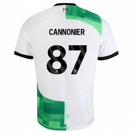 Kandiny Bambino Maglia Oakley Cannonier #87 Bianco Verde Kit Gara Away 2023/24 Maglietta