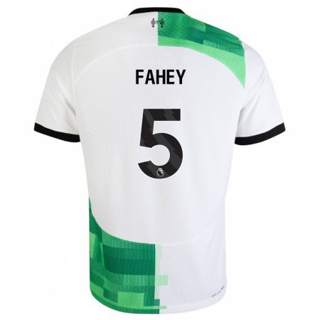 Kandiny Bambino Maglia Niamh Fahey #5 Bianco Verde Kit Gara Away 2023/24 Maglietta