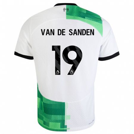 Kandiny Bambino Maglia Shanice Van De Sanden #19 Bianco Verde Kit Gara Away 2023/24 Maglietta