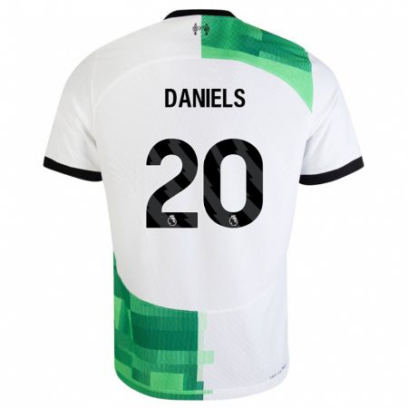 Kandiny Kinderen Yana Daniels #20 Wit Groen Uitshirt Uittenue 2023/24 T-Shirt België