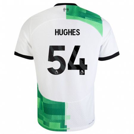 Kandiny Bambino Maglia Liam Hughes #54 Bianco Verde Kit Gara Away 2023/24 Maglietta