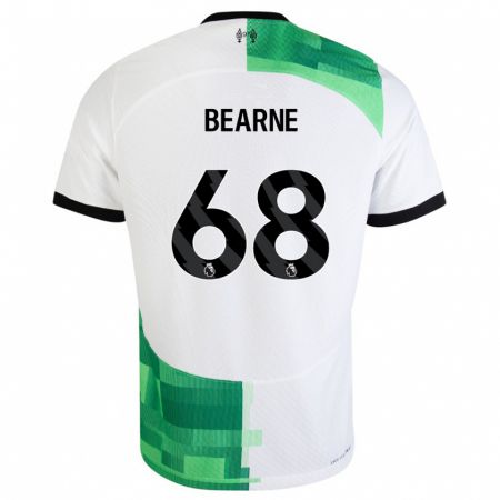 Kandiny Bambino Maglia Jack Bearne #68 Bianco Verde Kit Gara Away 2023/24 Maglietta