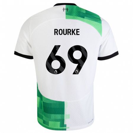 Kandiny Kinderen Fidel O'rourke #69 Wit Groen Uitshirt Uittenue 2023/24 T-Shirt België