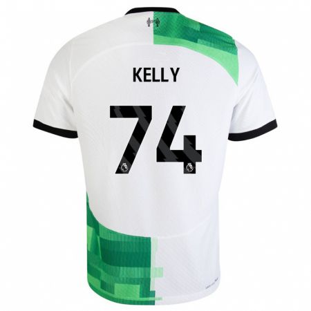 Kandiny Bambino Maglia Oscar Kelly #74 Bianco Verde Kit Gara Away 2023/24 Maglietta