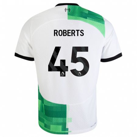 Kandiny Bambino Maglia Iwan Roberts #45 Bianco Verde Kit Gara Away 2023/24 Maglietta