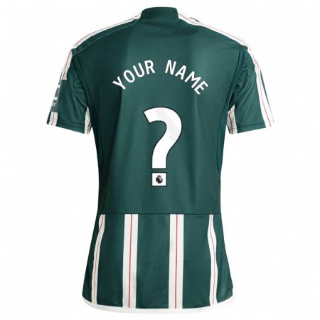 Kandiny Bambino Maglia Il Tuo Nome #0 Verde Scuro Kit Gara Away 2023/24 Maglietta