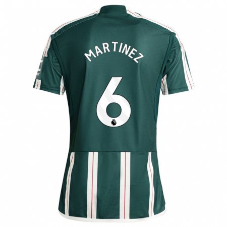 Kandiny Bambino Maglia Lisandro Martínez #6 Verde Scuro Kit Gara Away 2023/24 Maglietta