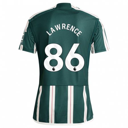 Kandiny Bambino Maglia Marcus Lawrence #86 Verde Scuro Kit Gara Away 2023/24 Maglietta