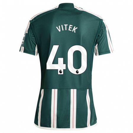 Kandiny Bambino Maglia Radek Vitek #40 Verde Scuro Kit Gara Away 2023/24 Maglietta