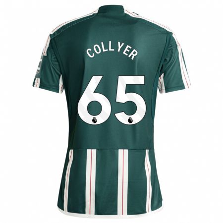 Kandiny Niño Camiseta Toby Collyer #65 Verde Oscuro 2ª Equipación 2023/24 La Camisa