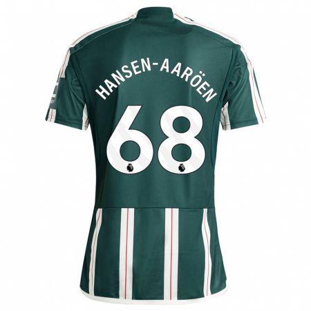 Kandiny Bambino Maglia Isak Hansen-Aaröen #68 Verde Scuro Kit Gara Away 2023/24 Maglietta