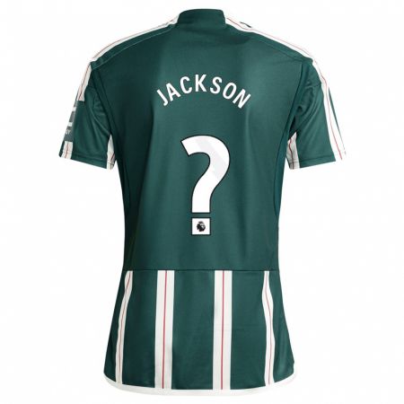 Kandiny Bambino Maglia Louis Jackson #0 Verde Scuro Kit Gara Away 2023/24 Maglietta