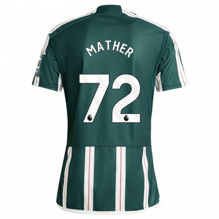 Kandiny Bambino Maglia Sam Mather #72 Verde Scuro Kit Gara Away 2023/24 Maglietta