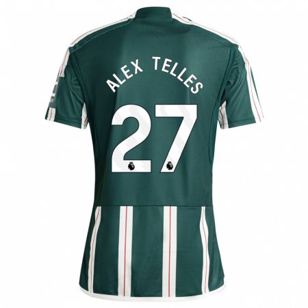 Kandiny Bambino Maglia Alex Nicolao Telles #27 Verde Scuro Kit Gara Away 2023/24 Maglietta