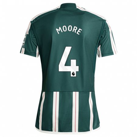 Kandiny Bambino Maglia Jade Moore #4 Verde Scuro Kit Gara Away 2023/24 Maglietta