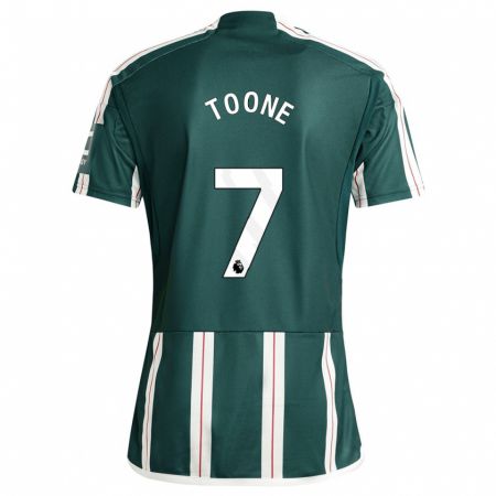 Kandiny Bambino Maglia Ella Toone #7 Verde Scuro Kit Gara Away 2023/24 Maglietta