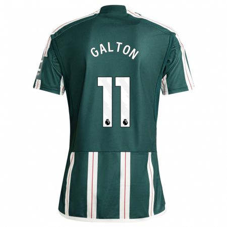 Kandiny Bambino Maglia Leah Galton #11 Verde Scuro Kit Gara Away 2023/24 Maglietta