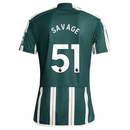 Kandiny Bambino Maglia Charlie Savage #51 Verde Scuro Kit Gara Away 2023/24 Maglietta