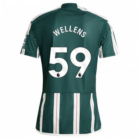 Kandiny Bambino Maglia Charlie Wellens #59 Verde Scuro Kit Gara Away 2023/24 Maglietta