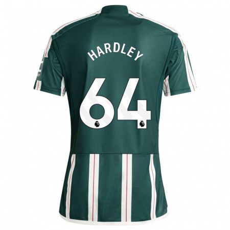 Kandiny Niño Camiseta Bjorn Hardley #64 Verde Oscuro 2ª Equipación 2023/24 La Camisa