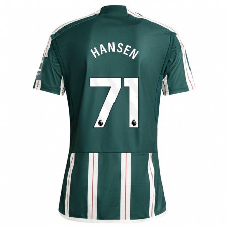 Kandiny Bambino Maglia Isak Hansen-Aaroen #71 Verde Scuro Kit Gara Away 2023/24 Maglietta