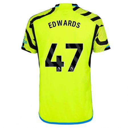 Kandiny Kinder Khayon Edwards #47 Gelb Auswärtstrikot Trikot 2023/24 T-Shirt Österreich