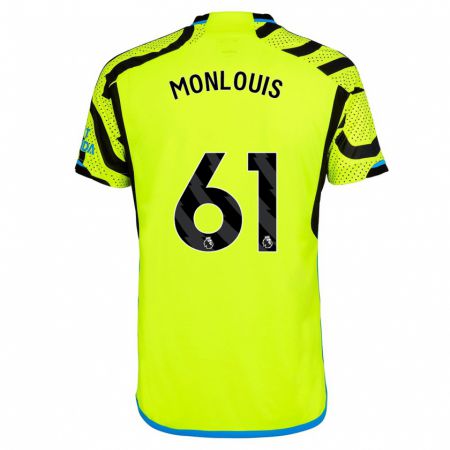 Kandiny Bambino Maglia Zane Monlouis #61 Giallo Kit Gara Away 2023/24 Maglietta