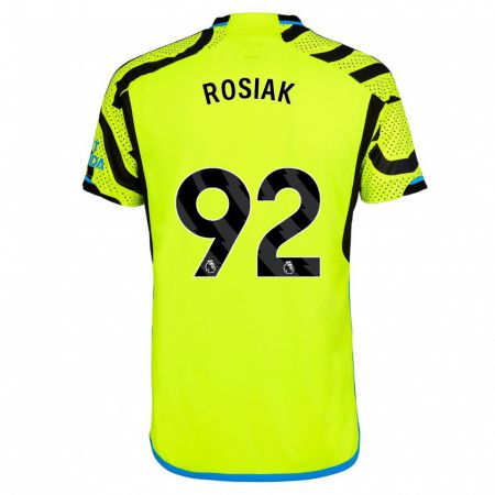 Kandiny Bambino Maglia Michal Rosiak #92 Giallo Kit Gara Away 2023/24 Maglietta