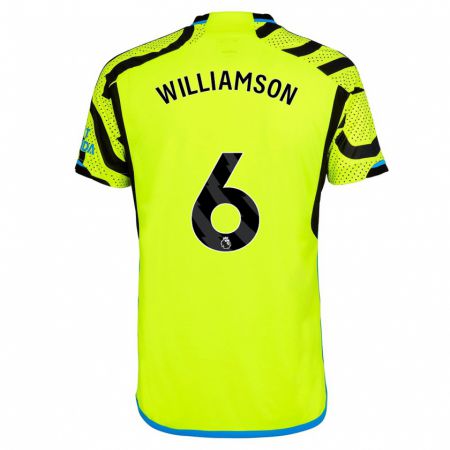 Kandiny Bambino Maglia Leah Williamson #6 Giallo Kit Gara Away 2023/24 Maglietta