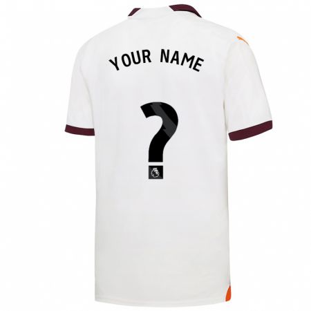 Kandiny Bambino Maglia Il Tuo Nome #0 Bianco Kit Gara Away 2023/24 Maglietta