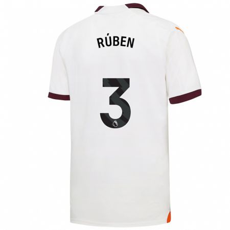 Kandiny Bambino Maglia Rúben Dias #3 Bianco Kit Gara Away 2023/24 Maglietta