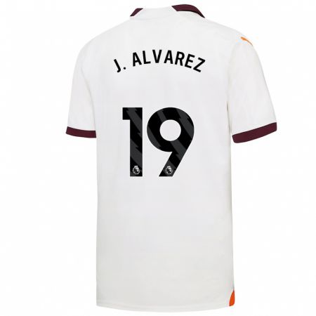 Kandiny Niño Camiseta Julián Álvarez #19 Blanco 2ª Equipación 2023/24 La Camisa