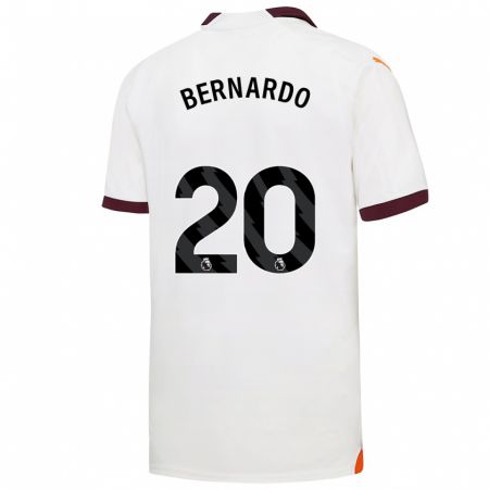 Kandiny Bambino Maglia Bernardo Silva #20 Bianco Kit Gara Away 2023/24 Maglietta