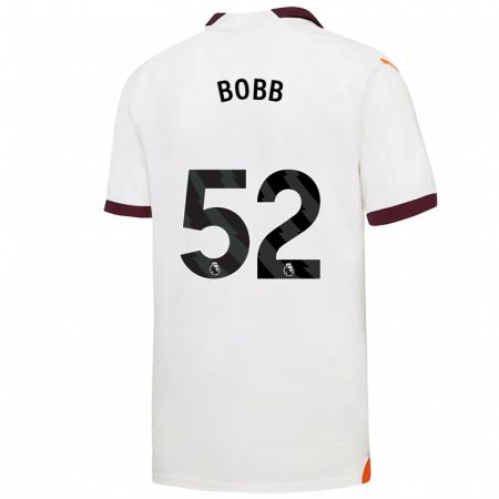 Kandiny Bambino Maglia Oscar Bobb #52 Bianco Kit Gara Away 2023/24 Maglietta