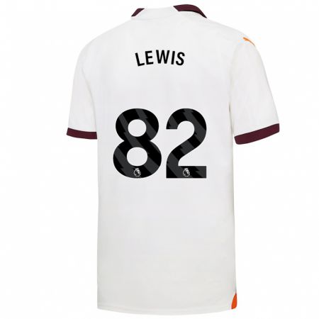 Kandiny Bambino Maglia Rico Lewis #82 Bianco Kit Gara Away 2023/24 Maglietta